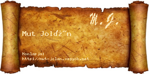 Mut Jolán névjegykártya